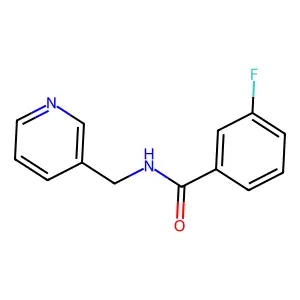 3-fluoro-N-(pyridin-3-ylmethyl)benzamide structure