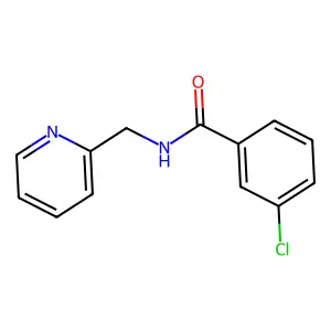 3-chloro-N-(pyridin-2-ylmethyl)benzamide structure