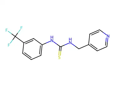 1-(Pyridin-4-ylmethyl)-3-[3-(trifluoromethyl)phenyl]thiourea structure