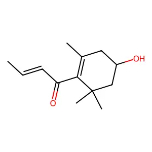 1-(4-Hydroxy-2,6,6-trimethyl-1-cyclohexen-1-yl)-2-buten-1-one structure