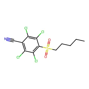 Benzonitrile, 4-pentylsulfonyl-2,3,5,6-tetrachloro- structure
