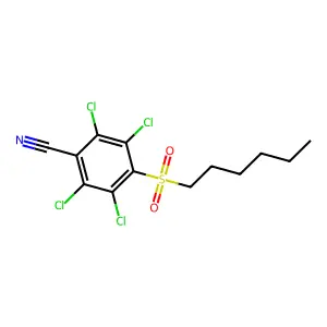 4-己磺酰基-2,3,5,6-四氯苯甲腈 structure