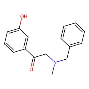 1-(3-Hydroxyphenyl)-2-(methyl(phenylmethyl)amino)ethanone structure