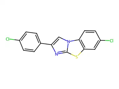 7-Chloro-2-(4-chlorophenyl)imidazo[2,1-b]benzothiazole structure