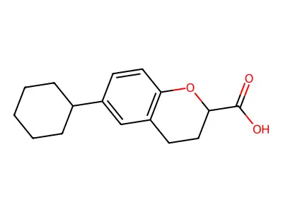 6-Cyclohexylchroman-2-carboxylic acid structure