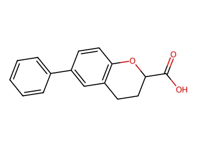 6-Phenylchroman-2-carboxylic acid structure
