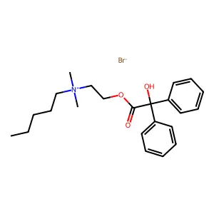 Ammonium, dimethyl(2-hydroxyethyl)pentyl-, bromide, benzilate structure