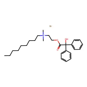 Ammonium, dimethyl(2-hydroxyethyl)nonyl-, bromide, benzilate structure