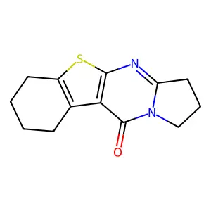 2,3,6,7,8,9-hexahydro[1]benzothieno[2,3-d]pyrrolo[1,2-a]pyrimidin-10(1H)-one structure