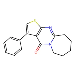 3-Phenyl-7,8,9,10-tetrahydrothieno[2',3':4,5]pyrimido[1,2-a]azepin-4(6H)-one structure