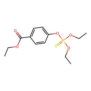 Benzoic acid, 4-((diethoxyphosphinothioyl)oxy)-, ethyl ester structure
