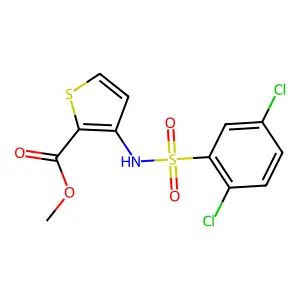 Methyl 3-[(2,5-dichlorophenyl)sulfonylamino]thiophene-2-carboxylate structure