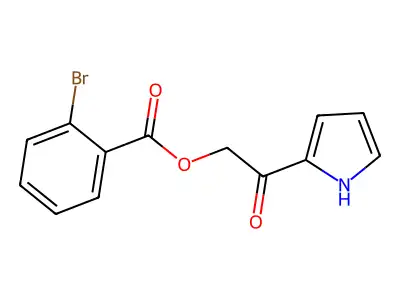 [2-oxo-2-(1H-pyrrol-2-yl)ethyl] 2-bromobenzoate structure