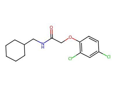 N-(cyclohexylmethyl)-2-(2,4-dichlorophenoxy)acetamide structure