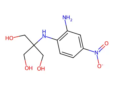 2-((2-Amino-4-nitrophenyl)amino)-2-(hydroxymethyl)-1,3-propanediol structure