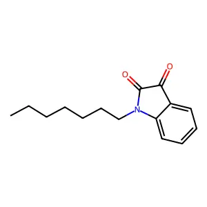 1-Heptylindole-2,3-dione structure
