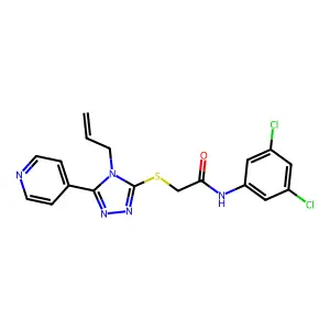 N-(3,5-dichlorophenyl)-2-{[4-(prop-2-en-1-yl)-5-(pyridin-4-yl)-4H-1,2,4-triazol-3-yl]sulfanyl}acetamide structure
