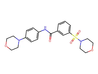 N-(4-morpholin-4-ylphenyl)-3-morpholin-4-ylsulfonylbenzamide structure