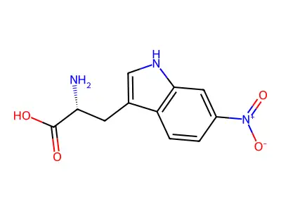 2-amino-3-(6-nitro-1H-indol-3-yl)propanoic acid structure