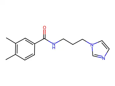 N-[3-(1H-imidazol-1-yl)propyl]-3,4-dimethylbenzamide structure