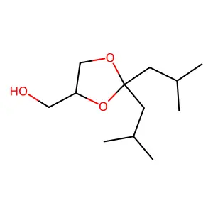 1,3-Dioxolane-4-methanol, 2,2-diisobutyl- structure