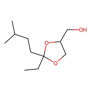 1,3-Dioxolane-4-methanol, 2-ethyl-2-isopentyl- structure