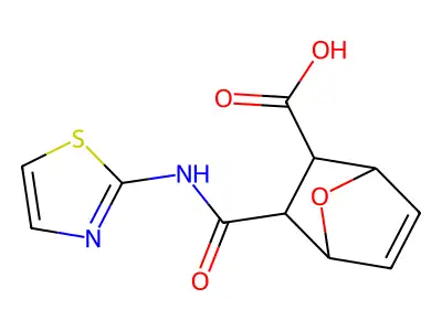 3-(1,3-Thiazol-2-ylcarbamoyl)-7-oxabicyclo[2.2.1]hept-5-ene-2-carboxylic acid structure