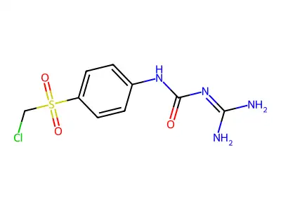 Urea, N-(aminoiminomethyl)-N'-(4-((chloromethyl)sulfonyl)phenyl)- structure