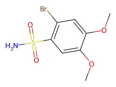 2-Bromo-4,5-dimethoxybenzenesulfonamide structure