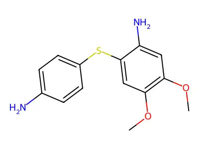 Benzenamine, 2-((4-aminophenyl)thio)-4,5-dimethoxy- structure