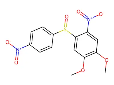 1,2-Dimethoxy-4-nitro-5-(4-nitrobenzene-1-sulfinyl)benzene structure
