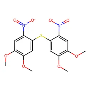 Benzene, 1,1'-thiobis(4,5-dimethoxy-2-nitro- structure