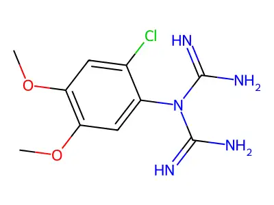 Imidodicarbonimidic diamide, N-(2-chloro-4,5-dimethoxyphenyl)- structure