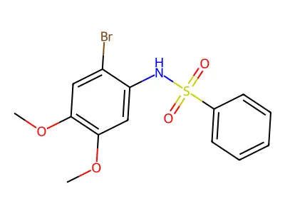 N-(2-Bromo-4,5-dimethoxyphenyl)benzenesulfonamide structure