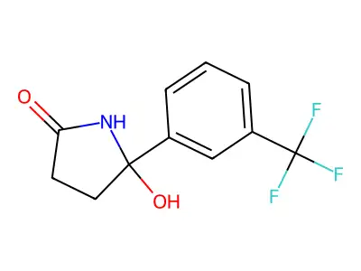 2-Pyrrolidinone, 5-hydroxy-5-(3-(trifluoromethyl)phenyl)- structure