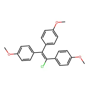 三對甲氧苯氯乙烯 structure