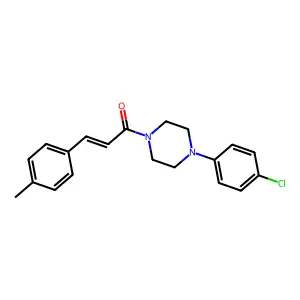 (2E)-1-[4-(4-chlorophenyl)piperazin-1-yl]-3-(4-methylphenyl)prop-2-en-1-one structure