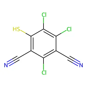 2,4,5-Trichloro-6-sulfanylbenzene-1,3-dicarbonitrile structure