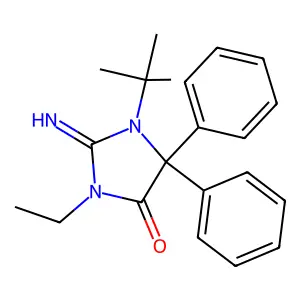 4-Imidazolidinone, 1-(1,1-dimethylethyl)-3-ethyl-2-imino-5,5-diphenyl- structure