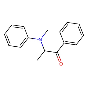 2-(N-methylanilino)-1-phenylpropan-1-one structure