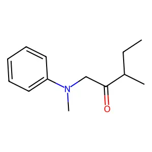 3-methyl-1-(N-methylanilino)pentan-2-one structure