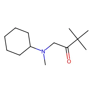 1-[Cyclohexyl(methyl)amino]-3,3-dimethylbutan-2-one structure