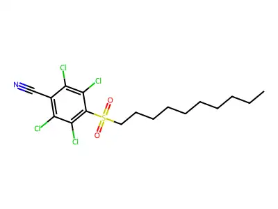 Benzonitrile, 4-(decylsulfonyl)-2,3,5,6-tetrachloro- structure