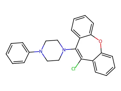 Piperazine, 1-(chlorodibenz(b,f)oxepin-10-yl)-4-phenyl- structure
