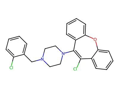 Piperazine, 1-(chlorodibenz(b,f)oxepin-10-yl)-4-((2-chlorophenyl)methyl)- structure