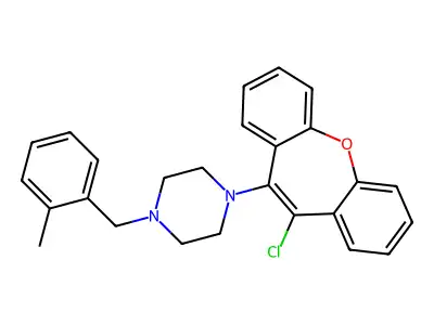 Piperazine, 1-(chlorodibenz(b,f)oxepin-10-yl)-4-((2-methylphenyl)methyl)- structure