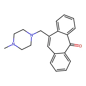 5H-Dibenzo(a,d)cyclohepten-5-one, methyl-10-(4-methyl-1-piperazinyl)- structure
