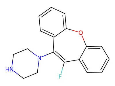 Piperazine, 1-(fluorodibenz(b,f)oxepin-10-yl)- structure