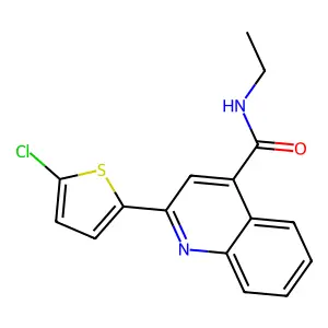 2-(5-chlorothiophen-2-yl)-N-ethylquinoline-4-carboxamide structure