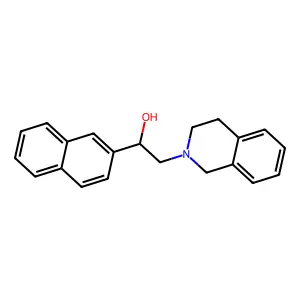 3,4-Dihydro-I+/--2-naphthalenyl-2(1H)-isoquinolineethanol structure